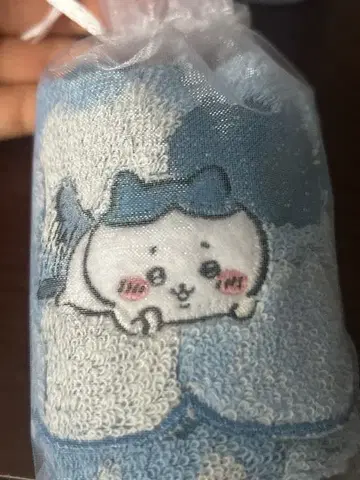 치이카와 핸드 타월 하치와레 블루