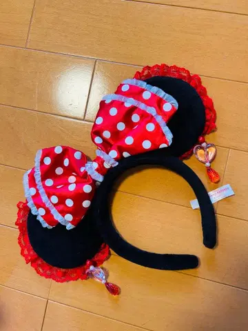 디즈니 미니 리본 귀찌 머리띠