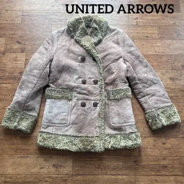 UNITEDARROWS 돈피 무스탕 코트 더블 브레스트