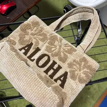 Aloha 로고 토트백 베이지