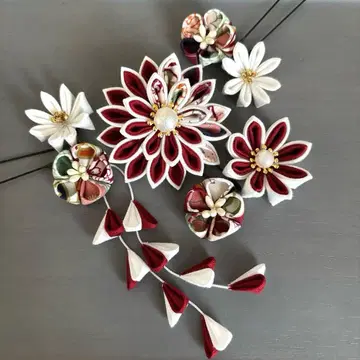 기모노 하카마 졸업식 시치고산 성인식용 머리 장식 코사지 #946