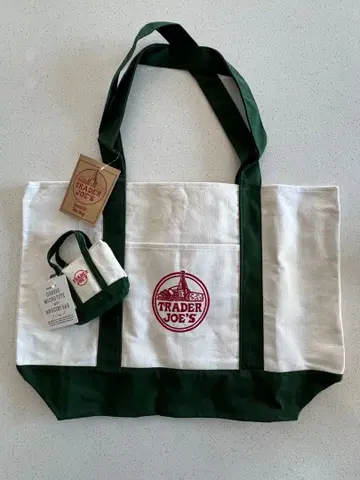 12/2 출시 TRADER JOE'S 에코백 + 마이크로 토트 그린
