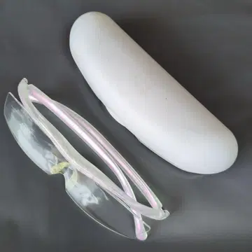 하즈키 컴팩트 루비 투명 프레임 클리어 렌즈 케이스 포함