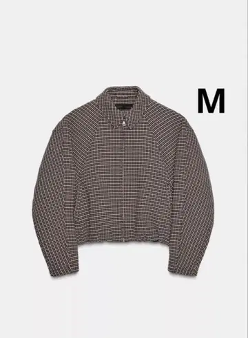 ZARA 자라 하운드 투스 패턴 퀼팅 봄버 자켓 새상품, 미사용