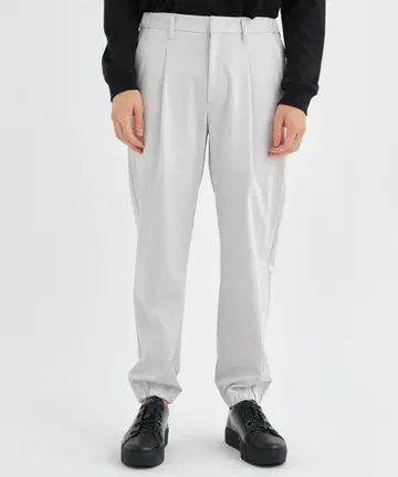 [ THE TOKYO ] 밑단 밴딩 이지 팬츠 화이트