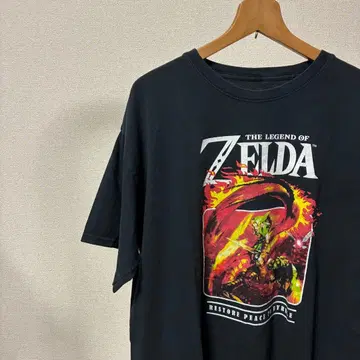 젤다의 전설 그래픽 프린트 T셔츠 블랙 XL