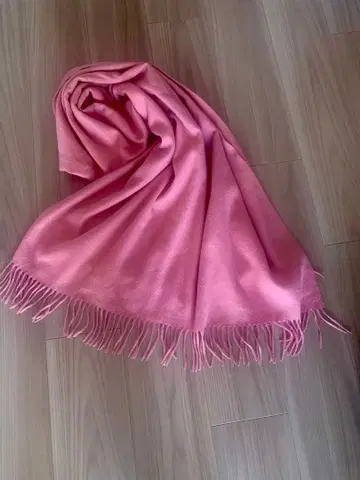 100% 캐시미어 핑크 스톨