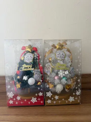 치이카와 크리스마스 트리 빨간색 금색 2개 세트