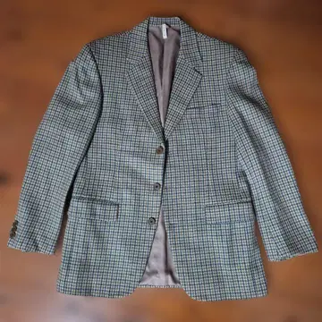 체크 무늬 테일러드 자켓