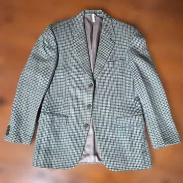 유나이티드 애로우즈 체크 무늬 테일러드 자켓 46S 울 100%