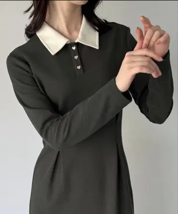 원피스 턱 타이트 폴로 셔츠 원피스