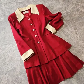 (2092) 버블리 레드 스커트 셋업