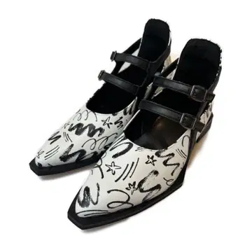 A-OK 아트풍 그래픽 프린트 로퍼 천연 가죽 일본제 FK3002