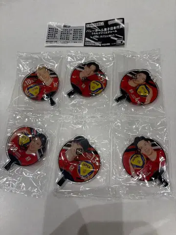 배구 남자 일본 대표 부채 아크릴 참 6명 세트