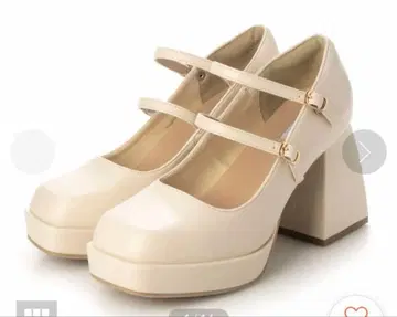 attagirl 통굽 더블 스트랩 펌프스 S 사이즈