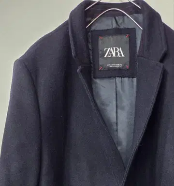 ZARA 네이비 체스터 코트