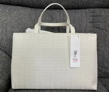 BISHU JAPAN 화이트 토트백 기모노 가방