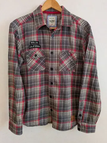 ROIAL 체크 무늬 긴팔 셔츠 L 사이즈