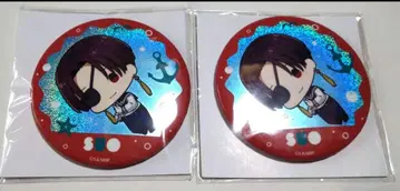 WINDBREAKER 홀로그램 캔 배지 소방준비 2개 세트