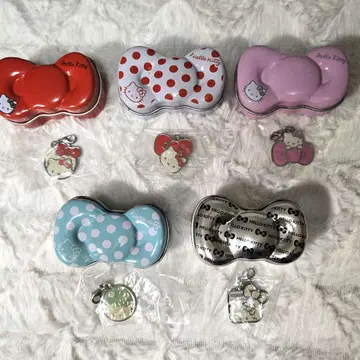 헬로키티 리본형 캔 참 5개 세트
