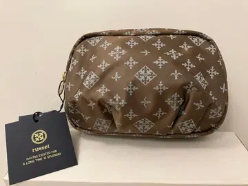 [ 새상품 택 포함 ] russet 모노그램 패턴 파우치 그레이지