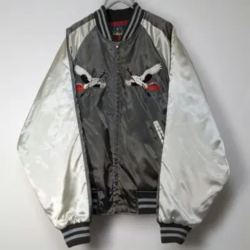 호시히메 스카잔 학 자수 일본풍 패턴 충전솜 Japan 새틴