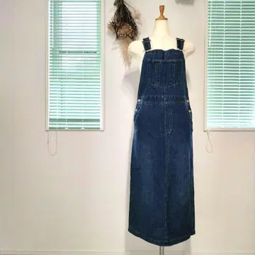 데님 오버롤 스커트