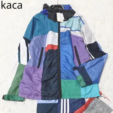 Kaca 나일론 자켓 팬츠 셋업 패치워크 올 패턴 배색