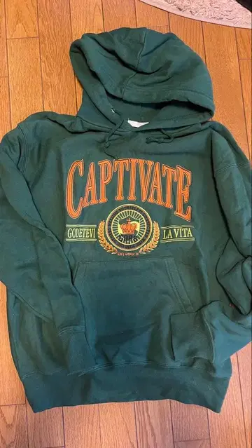 SPINNS 로고 마크 후드티 M 그린