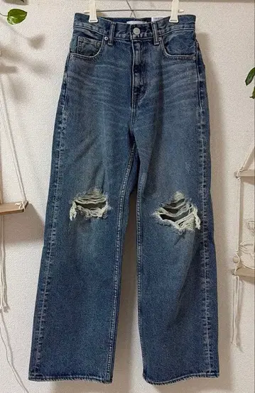 택 포함 새상품 AZUL by MOUSSY 데미지 데님 S