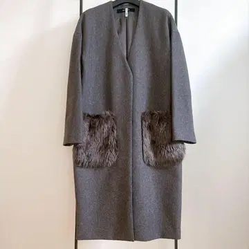 저널 스탠다드 노카라 코트 퍼 포켓 클리닝 완료