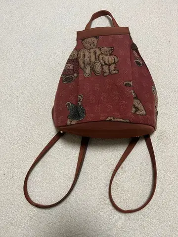 테디베어 패턴 백팩