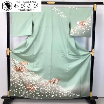 호몬기 지카미에 꽃 무늬 매실 꽃 청자색 K-5604