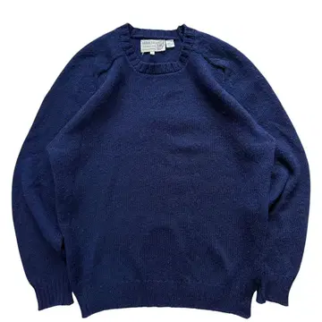 스코틀랜드제 [ RHODE ISLAND ] 미들 게이지 크루넥 스웨터