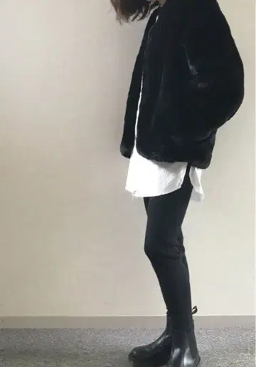 ZARA 에코 퍼 블루종