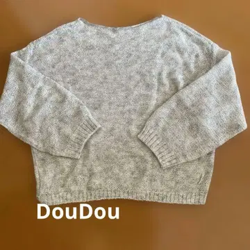 [새상품] DouDou 라메 믹스 라이트 그레이 니트 긴팔 스웨터