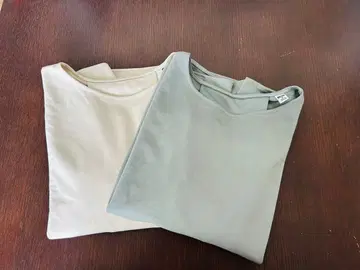 긴팔 T셔츠 2색 세트 (그레이 아이보리)