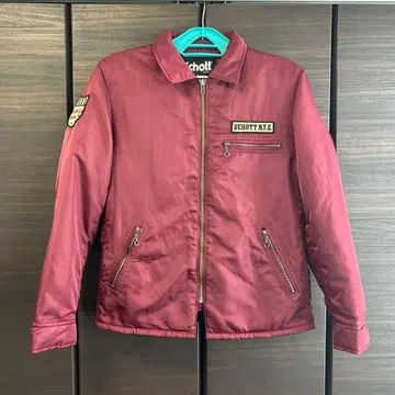 Schott 버건디 나일론 자켓 L