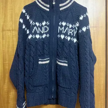 ANDMARY Mary 니트 코위찬 네이비