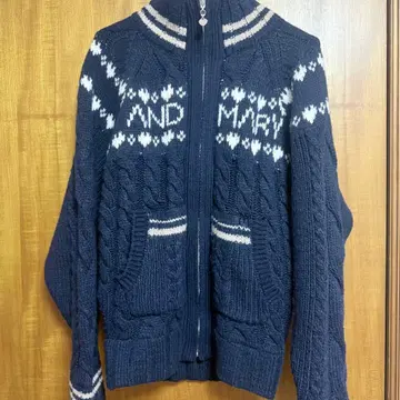 ANDMARY Mary 니트 코위찬 네이비