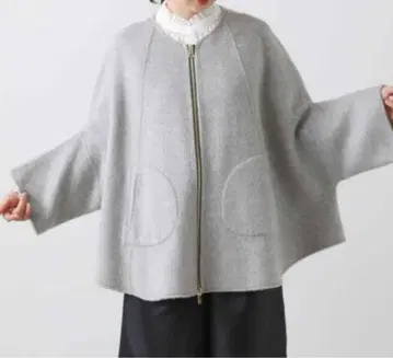 미사용급 RISLEY 리즈레이 울 리버서블 판초 케이프 코트