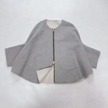 미사용급 RISLEY 리즈레이 울 리버서블 판초 케이프 코트