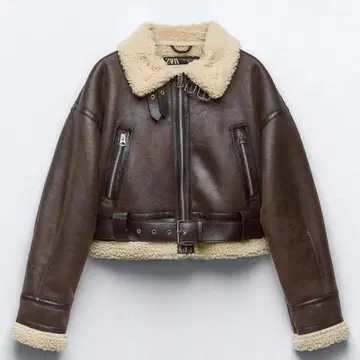 ZARA 더블 페이스 무스탕 코트