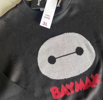 BAYMAX 긴팔 니트 3L 새상품 Disney 베이맥스 블랙 스웨터