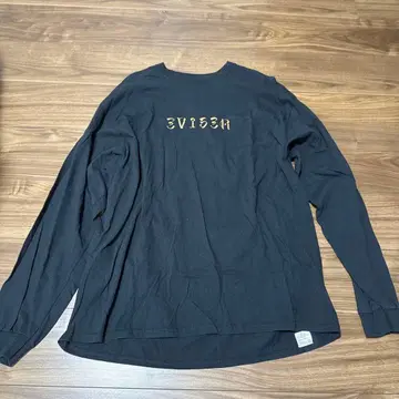 Evisen skateboards 블랙 긴팔 티셔츠 물고기 디자인