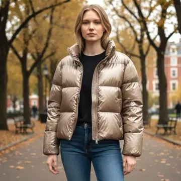 새상품급 UNIQLO 울트라 라이트 다운 샤이니 볼륨 자켓 L