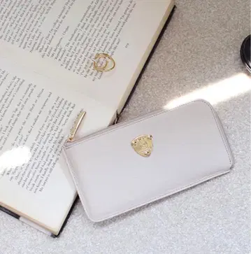 ATAO 스리모 켈리 아이비스 화이트 장지갑 지퍼 포함