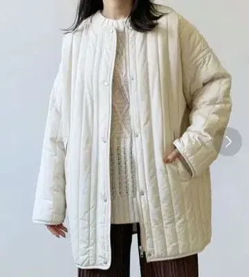아이보리 퀼팅 자켓 여성용