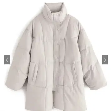 롱 다운 자켓 화이트 아이보리 화이트 경량 충전솜 다운 코트