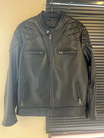 소가죽 싱글 라이더 자켓 블랙